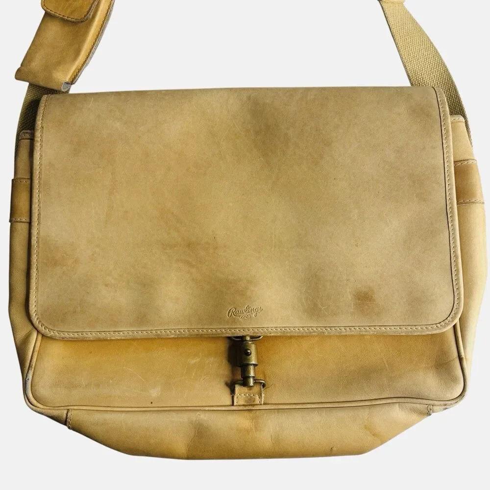 Rawlings Limited Edition Leather Men Messenger Briefcase Bag Gian Paolo Lombardo